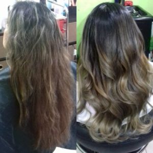 mechas babylights antes y despues