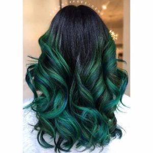 MECHAS BALAYAGE VERDES