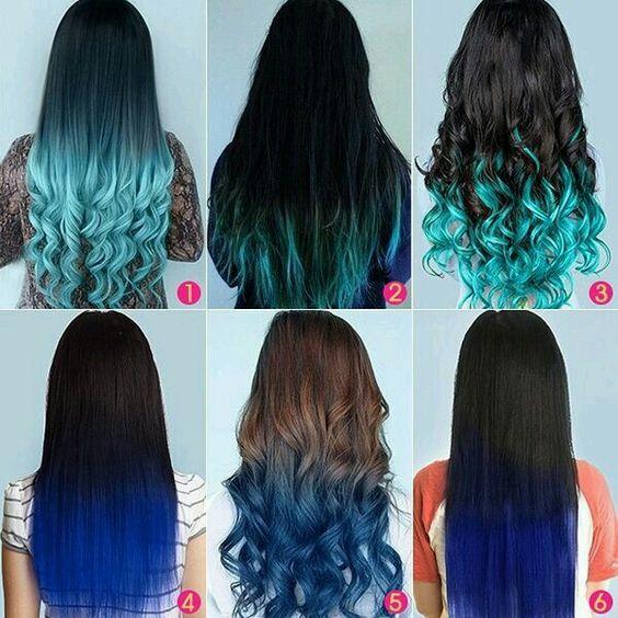 como hacer mechas californianas azules