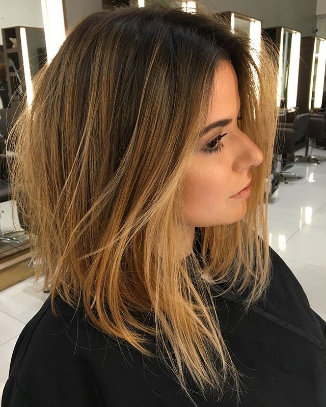 mechas balayage media melena