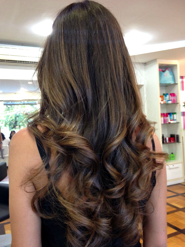 Mechas balayage pelo oscuro