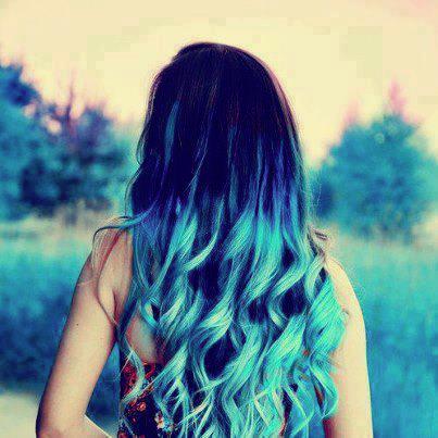 mechas californianas azules