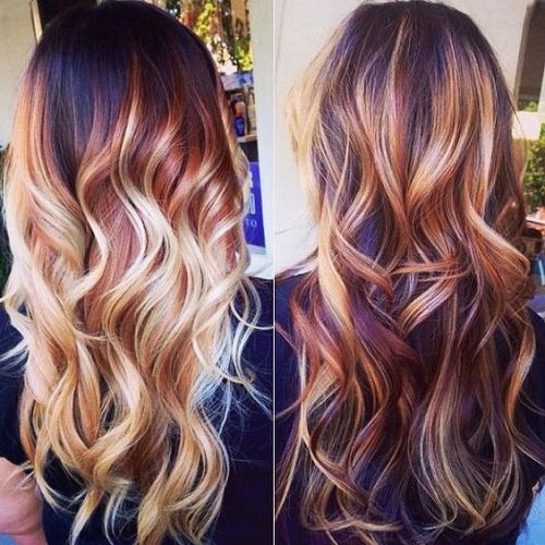 mechas californianas coloridas