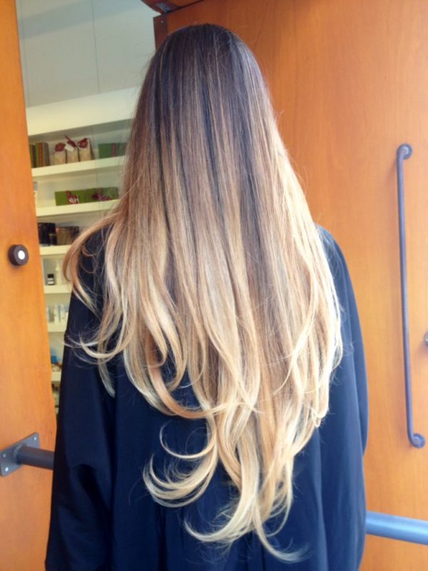 mechas californianas degradadas pelo claro