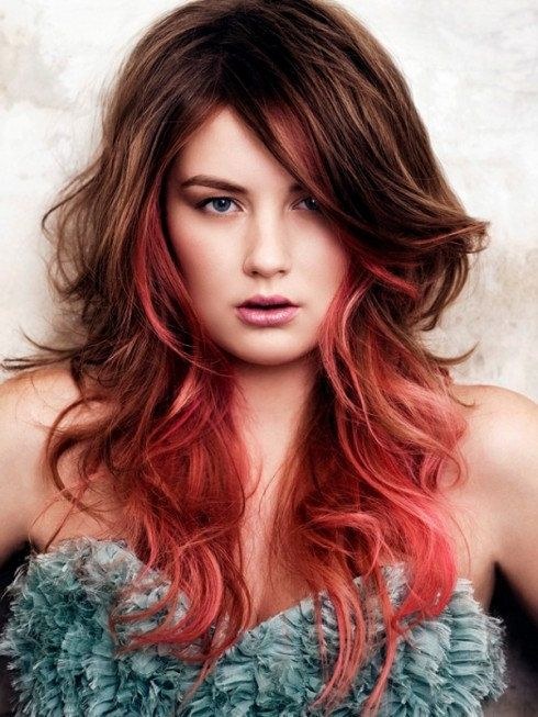 mechas californianas rojas