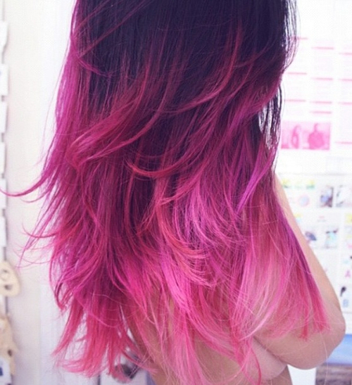 mechas californianas rosas