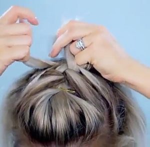 trenzas pelos cortos novia