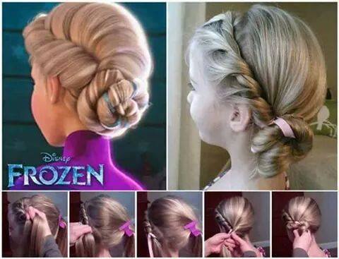 peinado frozen elsa