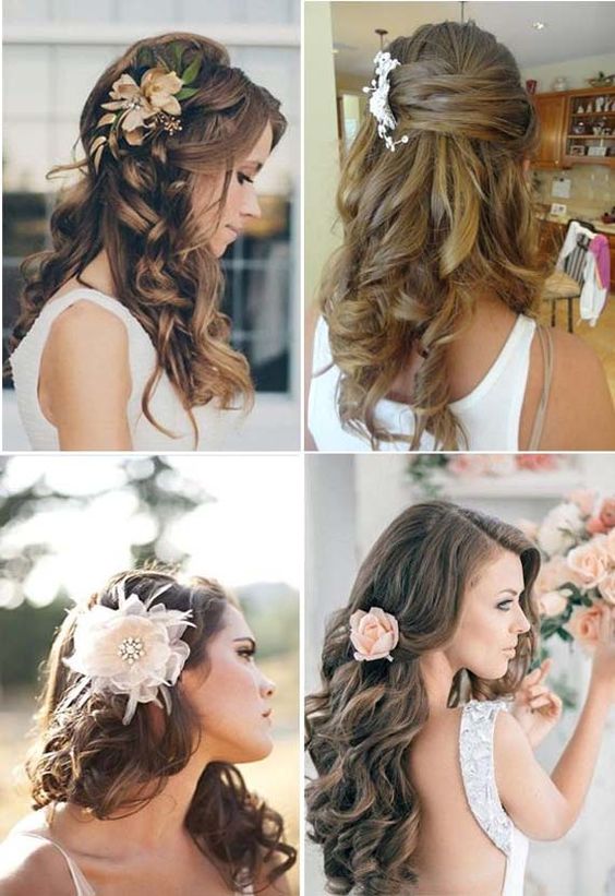 30 peinados de novia con ondas para un look natural y relajado