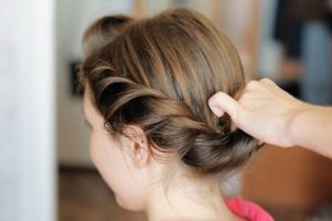 recogido para pelo corto boda